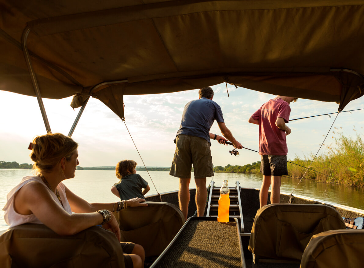 boat ride in botswana river